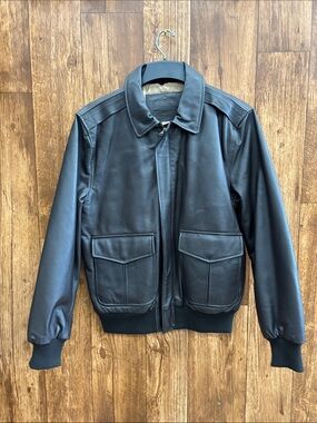 black leather bomber jacket st john's bay leather coat